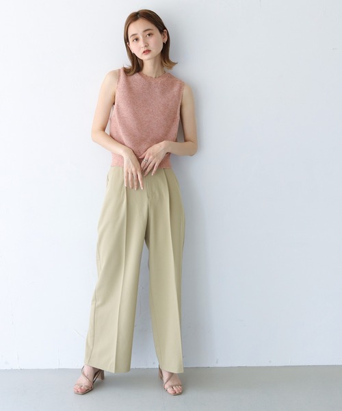 CLEIO(クレイオ)の「【CLEIO】リネンミックスノースリーブニット(ニット/セーター・レディース・ベージュ/グリーン/テラコッタ・FREE)」の15枚目の写真