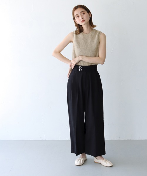 CLEIO(クレイオ)の「【CLEIO】リネンミックスノースリーブニット(ニット/セーター・レディース・ベージュ/グリーン/テラコッタ・FREE)」の6枚目の写真