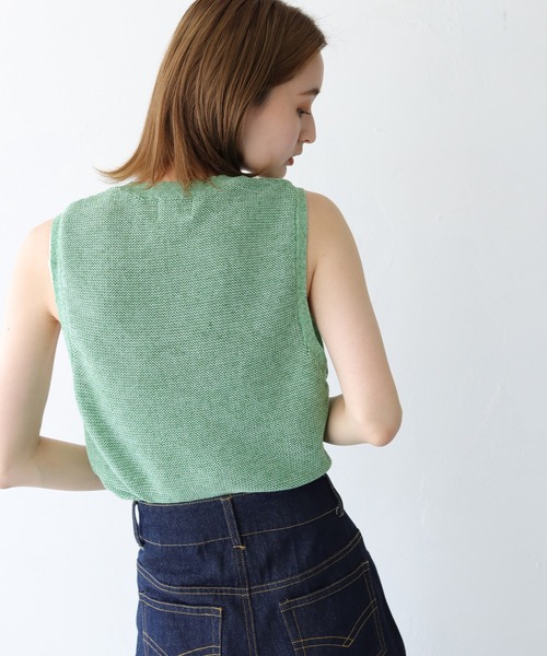 CLEIO(クレイオ)の「【CLEIO】リネンミックスノースリーブニット(ニット/セーター・レディース・ベージュ/グリーン/テラコッタ・FREE)」の18枚目の写真