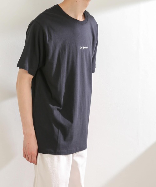 SENSE OF PLACE by URBAN RESEARCH（センスオブプレイスバイアーバンリサーチ）の「オーガニックコットンシシュウTシャツ(5分袖)（Tシャツ/カットソー・メンズ・ライトブルー/ホワイト/ブラック/グリーン・LARGE/MEDIUM）」の3枚目の写真