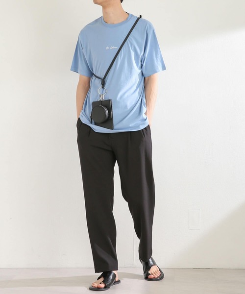 SENSE OF PLACE by URBAN RESEARCH（センスオブプレイスバイアーバンリサーチ）の「オーガニックコットンシシュウTシャツ(5分袖)（Tシャツ/カットソー・メンズ・ライトブルー/ホワイト/ブラック/グリーン・LARGE/MEDIUM）」の15枚目の写真