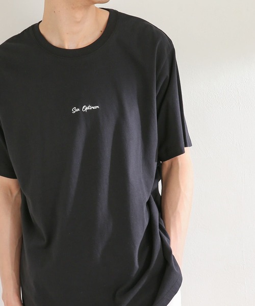 SENSE OF PLACE by URBAN RESEARCH（センスオブプレイスバイアーバンリサーチ）の「オーガニックコットンシシュウTシャツ(5分袖)（Tシャツ/カットソー・メンズ・ライトブルー/ホワイト/ブラック/グリーン・LARGE/MEDIUM）」の19枚目の写真