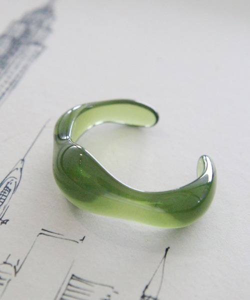 LEPSIM（レプシィム）の「プックリクリアバングル　298419（バングル/リストバンド・レディース・ブラウン/グリーン/クリア・ONE SIZE）」の2枚目の写真