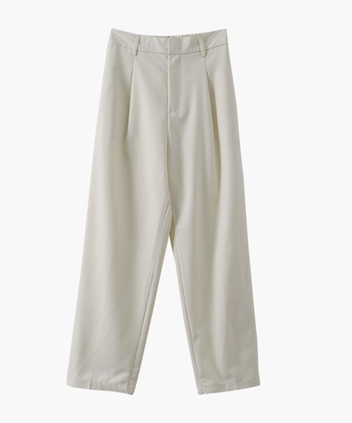 DAY CLOSET(デイ クローゼット)の「レディース タック入りストレートカラースラックス(スラックス・レディース・スモークピンク/ブラック/オフホワイト/カーキブラウン・M/L/S)」の14枚目の写真