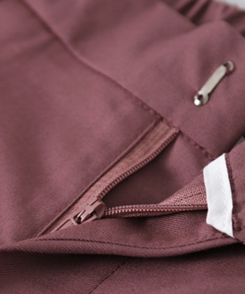 DAY CLOSET(デイ クローゼット)の「レディース タック入りストレートカラースラックス(スラックス・レディース・スモークピンク/ブラック/オフホワイト/カーキブラウン・M/L/S)」の10枚目の写真