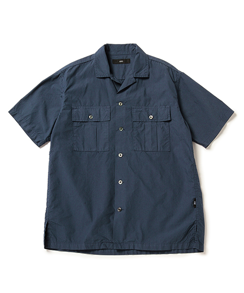 BEAMS(ビームス)の「VAPORIZE / オーバーダイ ミリタリー 半袖シャツ(シャツ/ブラウス・メンズ・カーキ/オリーブ/ネイビー・SMALL/LARGE/MEDIUM/X-LARGE)」の1枚目の写真