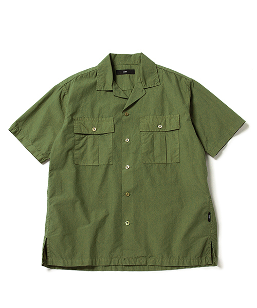 BEAMS(ビームス)の「VAPORIZE / オーバーダイ ミリタリー 半袖シャツ(シャツ/ブラウス・メンズ・カーキ/オリーブ/ネイビー・SMALL/LARGE/MEDIUM/X-LARGE)」の2枚目の写真