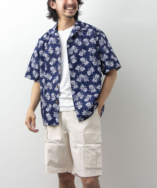 NOLLEY'S goodman(ノーリーズグッドマン)の「【Hilo Hattie/ヒロハッティ】Aloha Shirt Pineapplles アロハシャツ(シャツ/ブラウス・メンズ・ブルー系その他/ホワイト×ネイビー/グレー・M/L)」の17枚目の写真