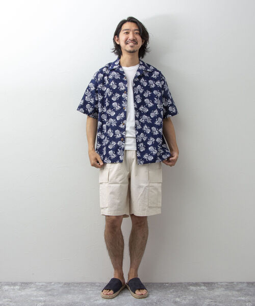 NOLLEY'S goodman(ノーリーズグッドマン)の「【Hilo Hattie/ヒロハッティ】Aloha Shirt Pineapplles アロハシャツ(シャツ/ブラウス・メンズ・ブルー系その他/ホワイト×ネイビー/グレー・M/L)」の15枚目の写真