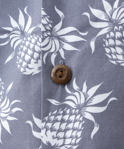NOLLEY'S goodman(ノーリーズグッドマン)の「【Hilo Hattie/ヒロハッティ】Aloha Shirt Pineapplles アロハシャツ(シャツ/ブラウス・メンズ・ブルー系その他/ホワイト×ネイビー/グレー・M/L)」の16枚目の写真