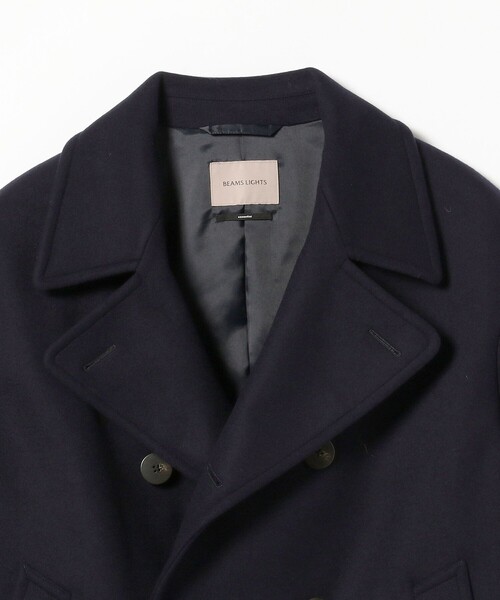 新品 BEAMS LIGHTS ビームスライツ メルトンウール ピーコート L 新品