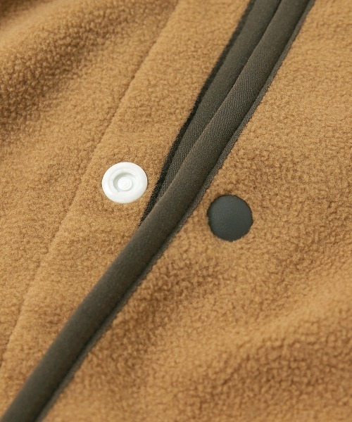 devirock（デビロック）の「エアリーフリース カーディガン（カーディガン/ボレロ・キッズ・カーキ/ライトブラウン/ピンクベージュ/スミクロ/サックスブルー系・110cm/100cm/120cm/130cm/140cm/150cm/160cm）」の15枚目の写真