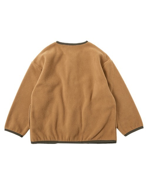 devirock（デビロック）の「エアリーフリース カーディガン（カーディガン/ボレロ・キッズ・カーキ/ライトブラウン/ピンクベージュ/スミクロ/サックスブルー系・110cm/100cm/120cm/130cm/140cm/150cm/160cm）」の20枚目の写真