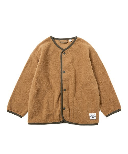 devirock（デビロック）の「エアリーフリース カーディガン（カーディガン/ボレロ・キッズ・カーキ/ライトブラウン/ピンクベージュ/スミクロ/サックスブルー系・110cm/100cm/120cm/130cm/140cm/150cm/160cm）」の21枚目の写真