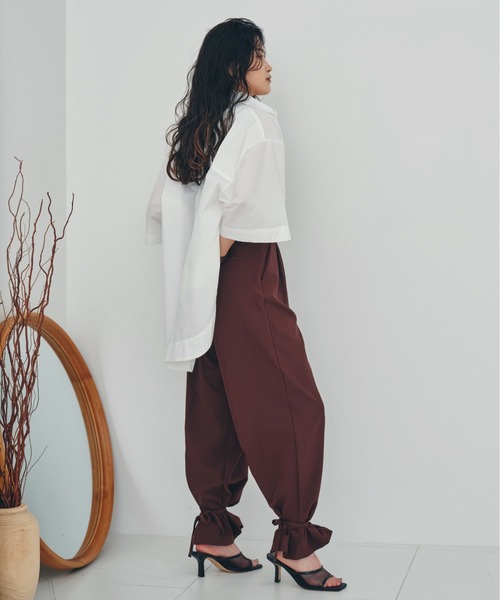 HANNE(アン)の「オーバーサイズハーフシャツ(シャツ/ブラウス・レディース・ホワイト/ブラック/ブルー・フリー/FREE)」の12枚目の写真