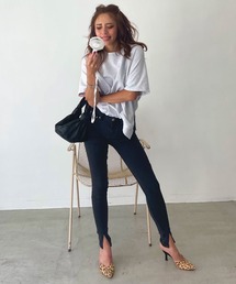 CHERI since1985 | スリットスキニーパンツ ブラックパンツ(デニムパンツ)