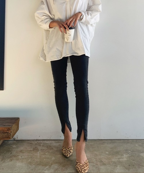 CHERI since1985(シェリ)の「スリットスキニーパンツ ブラックパンツ(デニムパンツ・レディース・ブラック・S/M/L)」の6枚目の写真