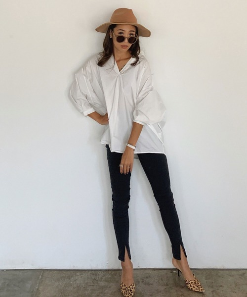 CHERI since1985(シェリ)の「スリットスキニーパンツ ブラックパンツ(デニムパンツ・レディース・ブラック・S/M/L)」の9枚目の写真