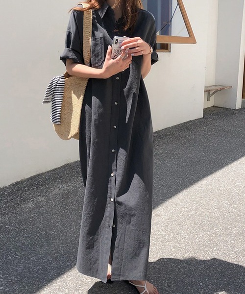AMOUR BOX（アムールボックス）の「リラックスマキシ丈シャツ