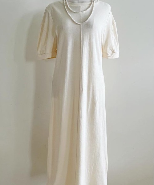 NANING9（ナンニング）の「NANING9 フロント切替ロングワンピ（ワンピース・レディース・グリーン/クリーム/ブラック・FREE）」の12枚目の写真