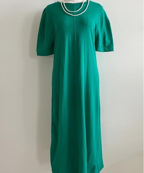 NANING9（ナンニング）の「NANING9 フロント切替ロングワンピ（ワンピース・レディース・グリーン/クリーム/ブラック・FREE）」の15枚目の写真