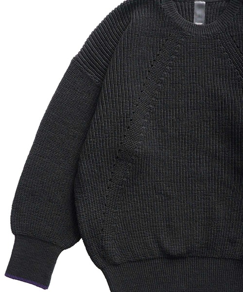 SHAREEF（シャリーフ）の「RIB KNIT（ニット/セーター・メンズ・ブラック/パープル/ターコイズブルー・1/2）」の14枚目の写真