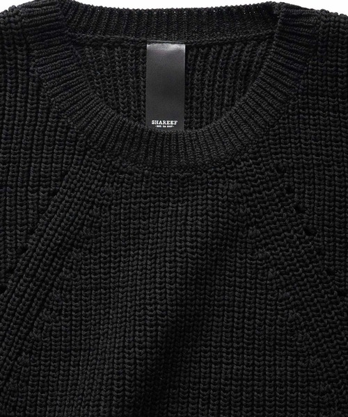 SHAREEF（シャリーフ）の「RIB KNIT（ニット/セーター・メンズ・ブラック/パープル/ターコイズブルー・1/2）」の16枚目の写真