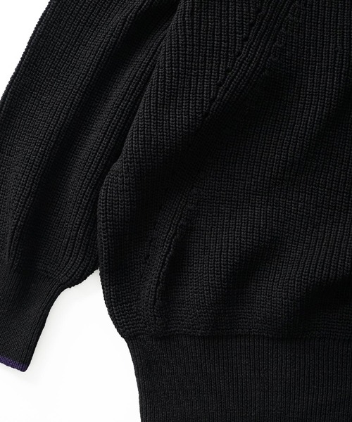 SHAREEF（シャリーフ）の「RIB KNIT（ニット/セーター・メンズ・ブラック/パープル/ターコイズブルー・1/2）」の12枚目の写真