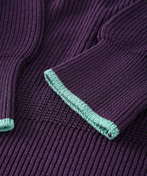SHAREEF（シャリーフ）の「RIB KNIT（ニット/セーター・メンズ・ブラック/パープル/ターコイズブルー・1/2）」の15枚目の写真