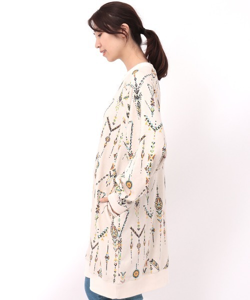 チチカカ（チチカカ）の「インディアンプリントスウェットワンピース（ワンピース・レディース・ブラック/ベージュ/イエロー・FREE）」の5枚目の写真