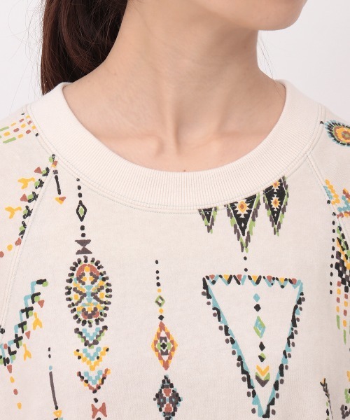 チチカカ（チチカカ）の「インディアンプリントスウェットワンピース（ワンピース・レディース・ブラック/ベージュ/イエロー・FREE）」の7枚目の写真