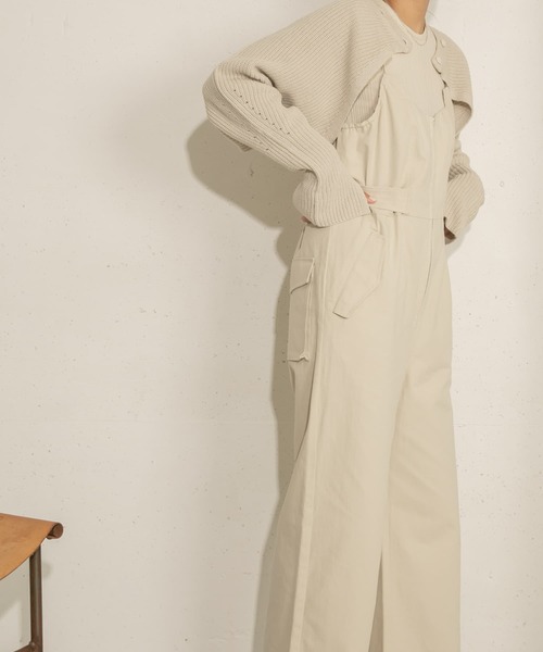 KBF(ケイビーエフ)の「ドローコードサロペット(サロペット/オーバーオール・レディース・ネイビー/ライトベージュ・ONE)」の15枚目の写真