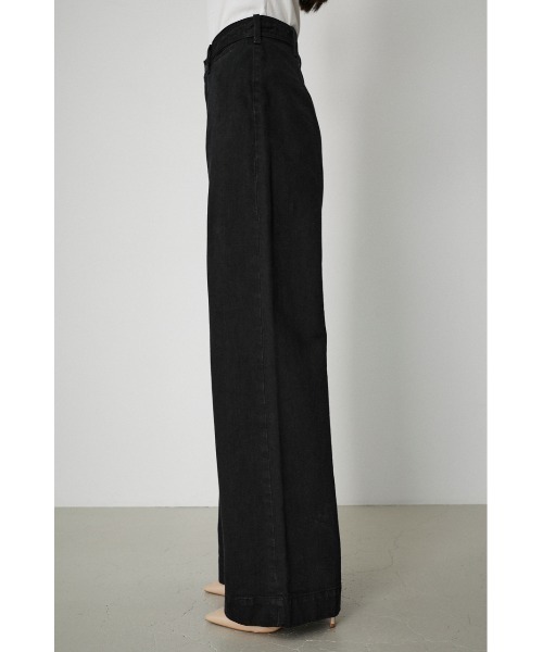 AZUL by moussy（アズールバイマウジー）の「DARTS DENIM WIDE Ⅱ/ダーツデニムワイドⅡ（デニムパンツ・レディース・ワンウォッシュ/ブラック・SMALL/LARGE/MEDIUM/X-SMALL）」の8枚目の写真