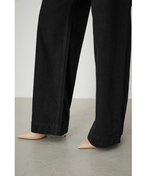 AZUL by moussy（アズールバイマウジー）の「DARTS DENIM WIDE Ⅱ/ダーツデニムワイドⅡ（デニムパンツ・レディース・ワンウォッシュ/ブラック・SMALL/LARGE/MEDIUM/X-SMALL）」の17枚目の写真