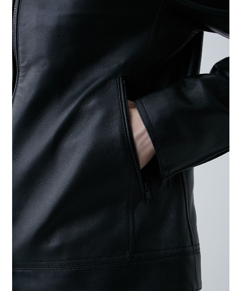 AOURE（アウール）の「シングルレザーライダース（ライダースジャケット・メンズ・ブラック・LARGE/X-LARGE/MEDIUM/SMALL）」の10枚目の写真