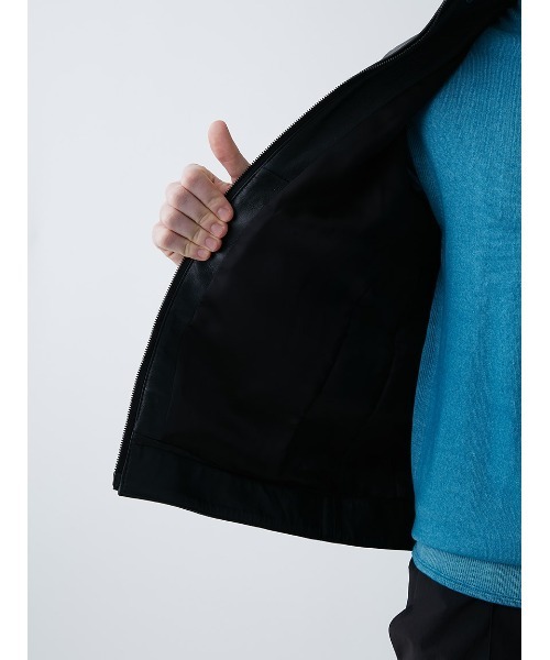 AOURE（アウール）の「シングルレザーライダース（ライダースジャケット・メンズ・ブラック・LARGE/X-LARGE/MEDIUM/SMALL）」の12枚目の写真