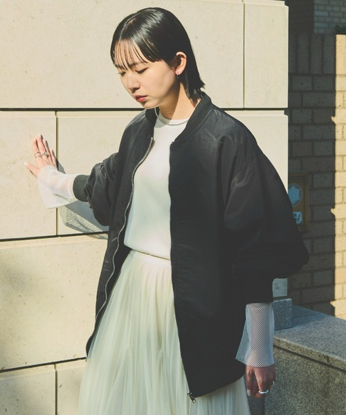 Aunt Marie's(アントマリーズ)の「オーバーサイズMA-1(MA-1・レディース・ブラック/カーキ/アイボリー・FREE)」の11枚目の写真