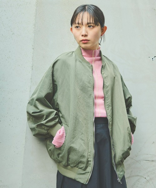 Aunt Marie's(アントマリーズ)の「オーバーサイズMA-1(MA-1・レディース・ブラック/カーキ/アイボリー・FREE)」の18枚目の写真