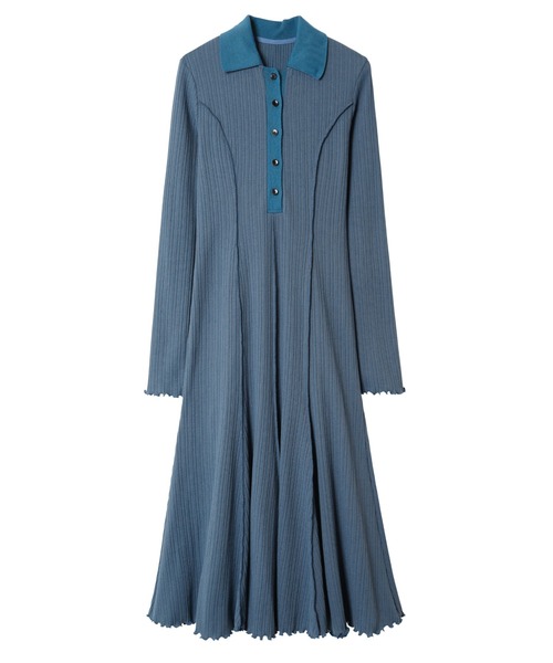 LE CIEL BLEU（ルシェルブルー）の「リブポロドレス / Rib Polo Dress