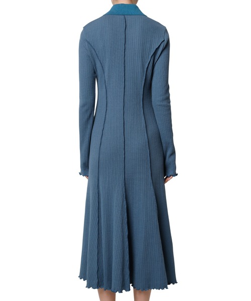 LE CIEL BLEU(ルシェルブルー)の「リブポロドレス / Rib Polo Dress(ワンピース・レディース・ブルー/ブラック・36)」の5枚目の写真