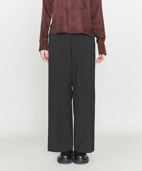 ASTRAET(アストラット)の「<ASTRAET>PE/W/PU プレーン ワイドパンツ(スラックス・レディース・ブラック/ブラウン・0/1)」の3枚目の写真
