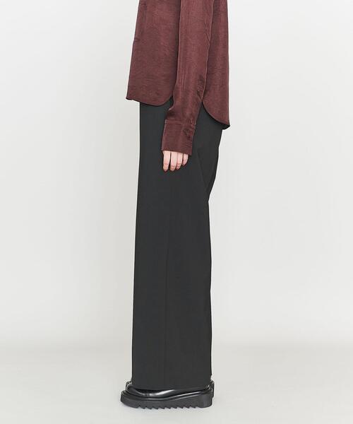 ASTRAET(アストラット)の「<ASTRAET>PE/W/PU プレーン ワイドパンツ(スラックス・レディース・ブラック/ブラウン・0/1)」の4枚目の写真