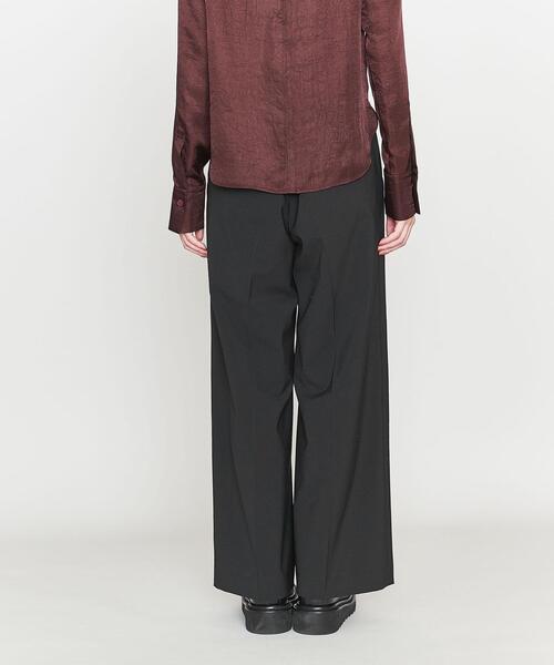 ASTRAET(アストラット)の「<ASTRAET>PE/W/PU プレーン ワイドパンツ(スラックス・レディース・ブラック/ブラウン・0/1)」の5枚目の写真