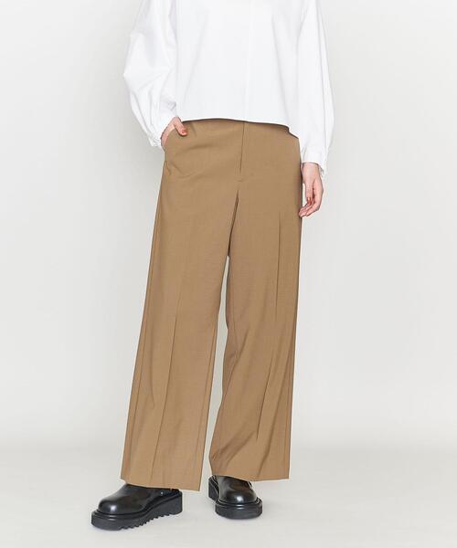 ASTRAET(アストラット)の「<ASTRAET>PE/W/PU プレーン ワイドパンツ(スラックス・レディース・ブラック/ブラウン・0/1)」の6枚目の写真
