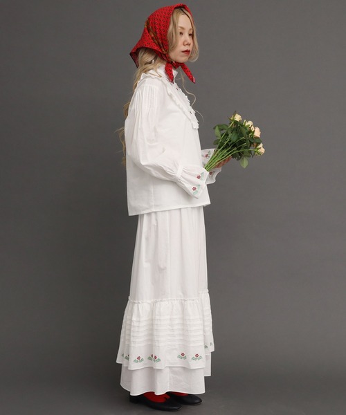 peu pres（プープレ）の「ホーリー刺繍スカート（スカート・レディース・ホワイト/ブラック・FREE）」の20枚目の写真
