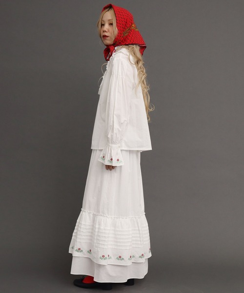 peu pres（プープレ）の「ホーリー刺繍スカート（スカート・レディース・ホワイト/ブラック・FREE）」の15枚目の写真