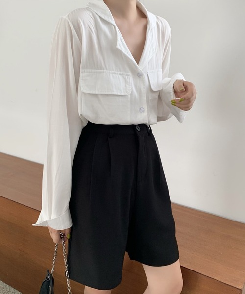 LOPASS（ロパス）の「ハイウエスト　ショート パンツ（その他パンツ・レディース・ブラック/モカ・S/M）」の2枚目の写真