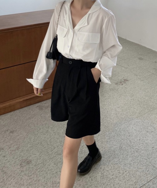 LOPASS（ロパス）の「ハイウエスト　ショート パンツ（その他パンツ・レディース・ブラック/モカ・S/M）」の5枚目の写真