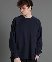 LANVIN en Bleu | ラグランスリーブ ワッフル長袖Tee(Tシャツ/カットソー)