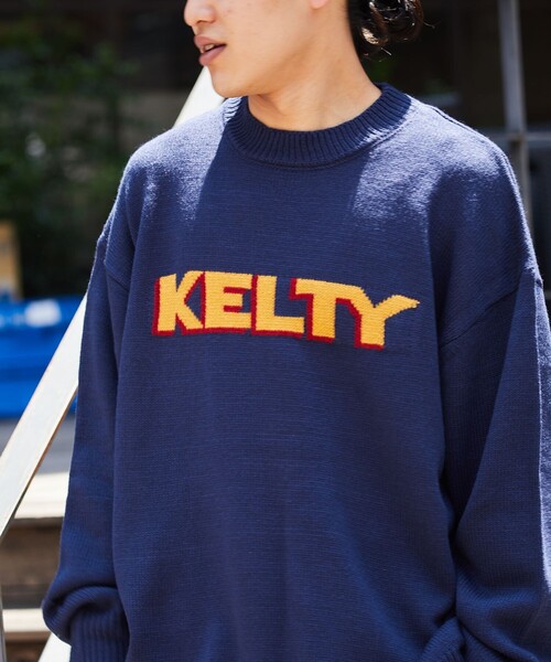FREAK'S STORE（フリークスストア）の「WEB限定 KELTY×FREAK'S STORE/ケルティ 別注 フロントロゴ クルーネックニット/プルオーバー（ニット/セーター・メンズ・ブラック/グレー/ベージュ/オリーブ/ネイビー・SMALL/MEDIUM/LARGE）」の16枚目の写真